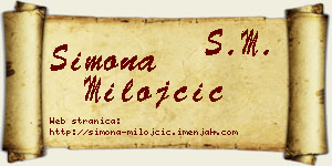 Simona Milojčić vizit kartica